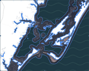 Interatctive Sea Level Rise Map for Assateagure Island